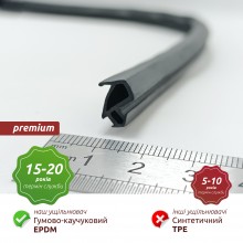 Уплотнитель "Резинка" резиново-каучуковый Premium  класса для металлопластиковых окон и дверей в силиконовой смазке Арка Пласт (черный)